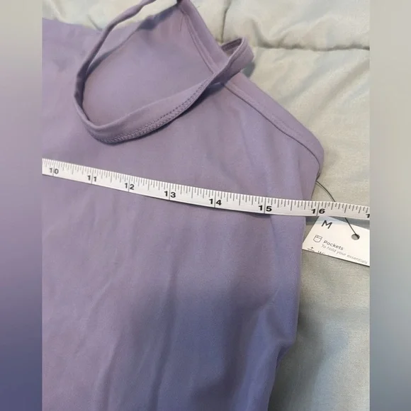 FLZ Lilac Spaghetti-Strap Mini Dress with built in shorts Women’s size medium. - Picture 11 of 11